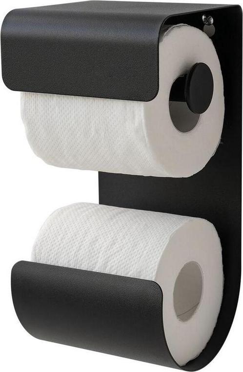 Sealskin Brix - Dubbele wc rolhouder - Zwart, Huis en Inrichting, Badkamer | Badtextiel en Accessoires, Nieuw, Ophalen of Verzenden