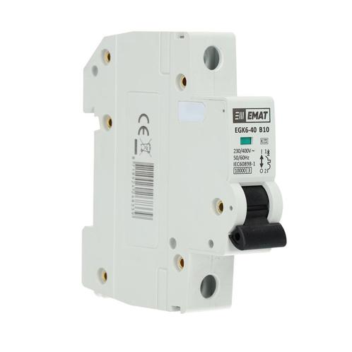 EMAT installatieautomaat 1-polig 10A B-kar (85001026), Doe-het-zelf en Verbouw, Elektra en Kabels, Verzenden