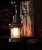 Industriële Wandkandelaar Hout amp; Metaal–Rustieke Wandlamp, Verzenden, Nieuw