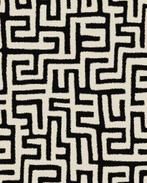 Jacquard Doolhof Zwart, Nieuw, Zwart