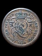 België. Leopold I. 2 Cent 1834 Reverse Dubdel Slag, Postzegels en Munten, Munten | Nederland