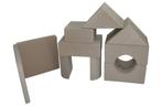 Foam blokken - soft play - ITAKA - 9 delig - beige, Ophalen of Verzenden, Nieuw