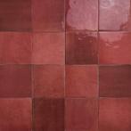 Handvorm wandtegel 13x13 bordeaux rood random glans, Doe-het-zelf en Verbouw, Nieuw, Ophalen of Verzenden, 10 m² of meer, Wandtegels