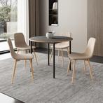 Eetkamerset tafel Lindesberg Ø100 cm met stoelen Köfering 5-, Huis en Inrichting, Verzenden, Nieuw
