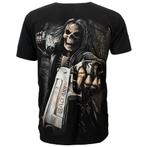 Hitman Skeleton Twee Badass Guns T-Shirt Zwart / Grijs, Verzenden, Nieuw