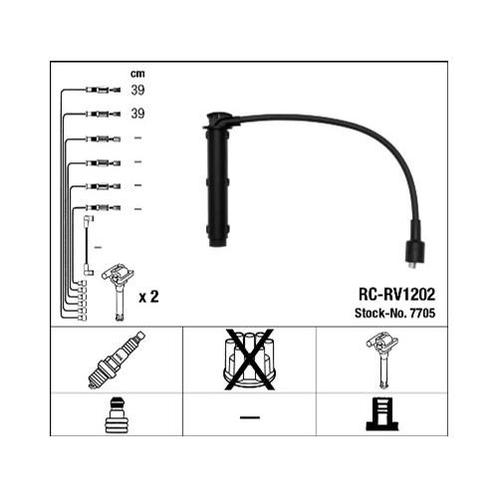 Ngk Rc-Rv1202 Bougiekabelset, Computers en Software, Laptop-opladers, Verzenden