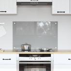 vidaXL Keukenachterwand 80x50x0,6 cm gehard glas lichtgrijs, Huis en Inrichting, Verzenden, Nieuw