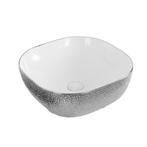 Waskom Best Design Royal Zilver Opbouw Keramiek 42.5x14.5 cm, Ophalen of Verzenden, Nieuw, Overige typen