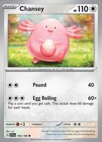 Chansey 144/198 reverse holo Scarlet en Violet, Hobby en Vrije tijd, Verzamelkaartspellen | Pokémon, Ophalen of Verzenden, Nieuw