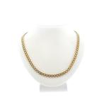 Gouden platte fantasieketting, Ophalen of Verzenden, Gebruikt, Overige kleuren, Goud