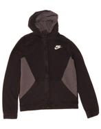 NIKE Boys Zip Hoodie Sweater 13-14 Years XL Black, Verzenden, Nieuw