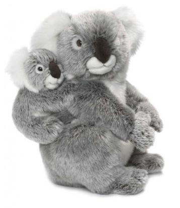 WNF pluche koala knuffel met baby 28 cm - Knuffel koala