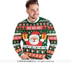 Foute Kerst Sweater Ho Ho Ho! Kerstman Groen Heren, Kleding | Heren, Ophalen of Verzenden, Nieuw
