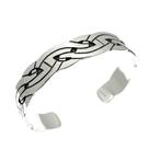 Zilveren tribal slavenarmband | � 62 mm