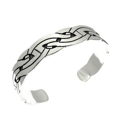 Zilveren tribal slavenarmband | Ø 62 mm, Sieraden, Tassen en Uiterlijk, Armbanden, Zilver, Gebruikt, Zilver, Verzenden