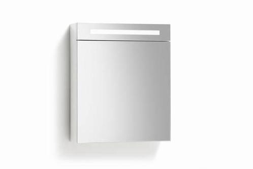 Spiegelkast 58 met LED verlichting, stopcontact en schakelaa, Huis en Inrichting, Badkamer | Badkamermeubels, Nieuw, Verzenden
