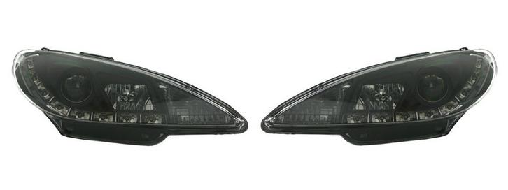 Koplampen LED DRL | Peugeot 206 | zwart, Auto-onderdelen, Verlichting, Nieuw, Peugeot, Verzenden