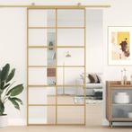 vidaXL Schuifdeur 102,5x205 cm helder ESG-glas en aluminium, Doe-het-zelf en Verbouw, Deuren en Horren, Verzenden, Nieuw