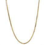 Gouden lengtecollier gourmet 56.5 cm 14 karaat, Verzenden, Zo goed als nieuw, Goud, Goud