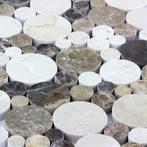 Mozaïektegel Marmer Dots Gepolijst 30x30 cm, Doe-het-zelf en Verbouw, Nieuw, Overige materialen, Overige typen, 20 tot 40 cm