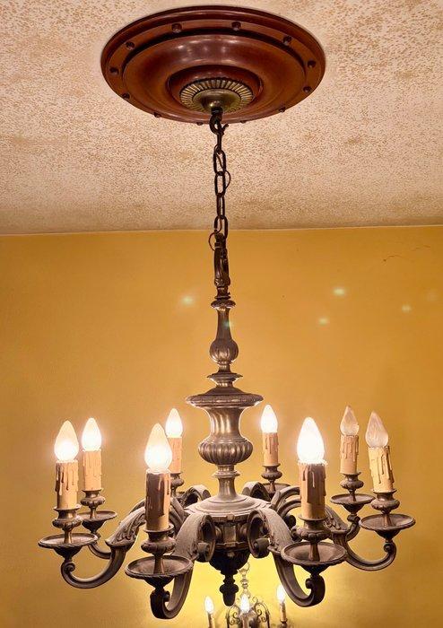 Plafondlamp in kaarsstijl - Brons, Antiek en Kunst, Antiek | Overige Antiek