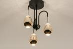 Rietveld Plafondlampen - Zwart, Goud - Glas, Metaal, Verzenden, Nieuw