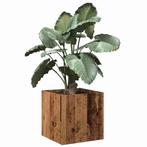vidaXL Plantenbak 40x40x40 cm bewerkt hout oud houtkleurig, Verzenden, Nieuw, Hout