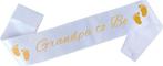 Sjerpen set Grandpa en Grandma to Be wit met gouden opdruk, Verzenden, Nieuw, Versiering, Geboorte of Huwelijk