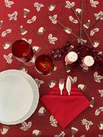 Jacquard kersttafelkleed voor grote diners. Rood en lurex. -, Diversen, Kerst, Nieuw