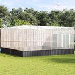 vidaXL Volière 418x414x212 cm staal zilverkleurig, Verzenden, Nieuw