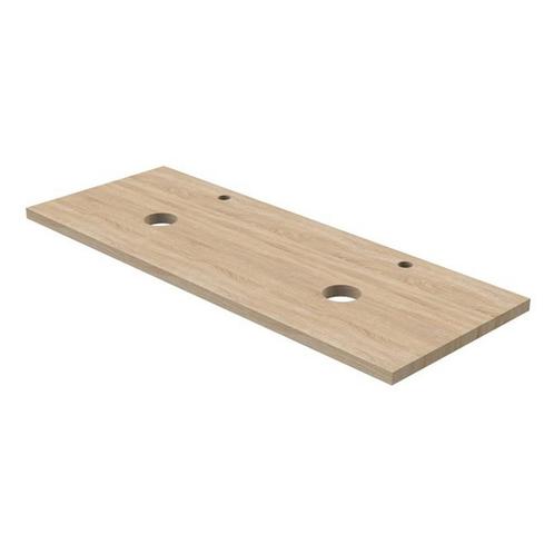 Wasblad Tiger S-line Met Uitsparingen 120 cm Licht Eik, Doe-het-zelf en Verbouw, Sanitair, Bad, Nieuw, Ophalen of Verzenden