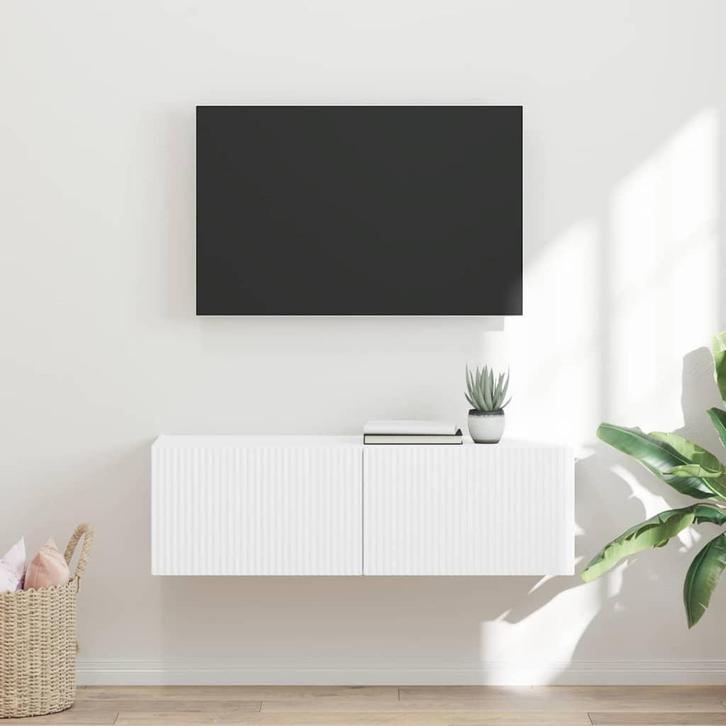 vidaXL TV Wandkast Wandgemonteerd Wit 60 x 31 x 29.5 cm, Huis en Inrichting, Kasten | Televisiemeubels, Nieuw, Minder dan 50 cm