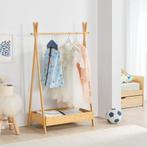 [en.casa] Kledingrek Sola 126x73x42 cm bamboe houtkleurig, Huis en Inrichting, Kasten | Kledingkasten, Verzenden, Nieuw