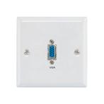 AV:link VGA Wand Aansluitpaneel 86x86mm - VGA 15-pins - Wit, Verzenden, Nieuw
