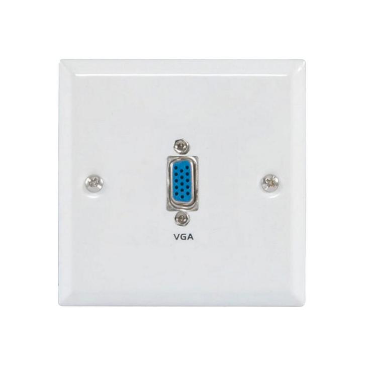 AV:link VGA Wand Aansluitpaneel 86x86mm - VGA 15-pins - Wit, Doe-het-zelf en Verbouw, Elektra en Kabels, Nieuw, Verzenden