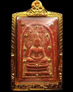 Grote prachtige gouden reliekschrijn - Boeddha en aardegodin, Antiek en Kunst, Antiek | Boeken en Bijbels