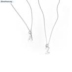 Zilveren initiaal letter ketting, Verzenden, Nieuw, Zilver