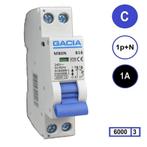 Gacia installatieautomaat 1P+N C1 6KA - M80N-C01, Doe-het-zelf en Verbouw, Elektra en Kabels, Ophalen of Verzenden, Nieuw