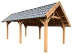 Veiling - Douglas kapschuur met dakpanplaat 669x360x325 cm, Tuin en Terras, Nieuw