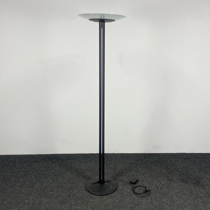 Hoge Vloerlamp - Glazen Lampenkap, Huis en Inrichting, Lampen | Vloerlampen, Gebruikt, Ophalen of Verzenden