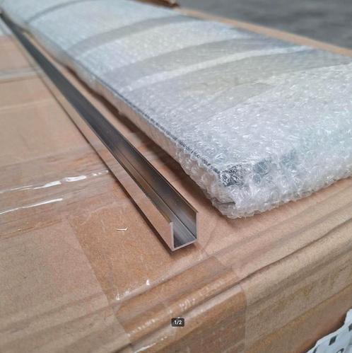 SALE - 130 cm U-profiel / vloerprofiel voor glasplaat 8/10mm, Diversen, Overige Diversen, Nieuw, Ophalen of Verzenden