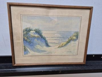 Ad Blok van der Velden (1913-1980) - Texel , zee gezicht bij beschikbaar voor biedingen