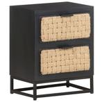 vidaXL Nachtkastje 40x30x50 cm massief mangohout, Minder dan 45 cm, Verzenden, Nieuw, Minder dan 55 cm