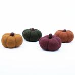 Vilt - Pompoen Medium - Assorti 4 Stuks - 9x6cm - Fairtrade, Ophalen of Verzenden, Nieuw