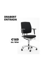 Bureaustoel - Drabert Entrada -  Refurbished, Ergonomisch, Bureaustoel, Zo goed als nieuw, Zwart