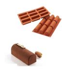 Siliconen Bakvorm Mini Buche 84x32x35mm (9x), Hobby en Vrije tijd, Taarten en Cupcakes maken, Verzenden, Nieuw