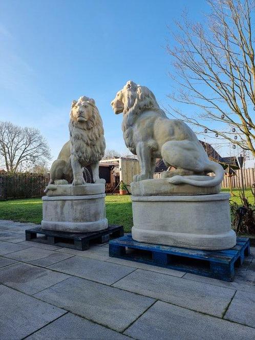 Beeld, XXL Set Giant Lions - 180 cm - concreet, Antiek en Kunst, Curiosa en Brocante