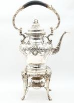 Waterkoker op standaard en brander - .833 zilver - Groot, Antiek en Kunst