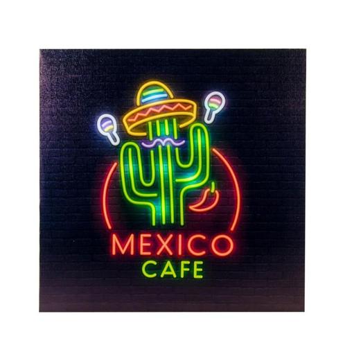 Neon Bord Café Mexico Met LED, Hobby en Vrije tijd, Feestartikelen, Nieuw, Ophalen of Verzenden