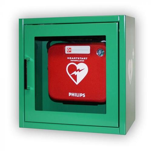 Philips HeartStart HS-1 AED + kast - Nederlands, Diversen, Verpleegmiddelen, Ophalen of Verzenden